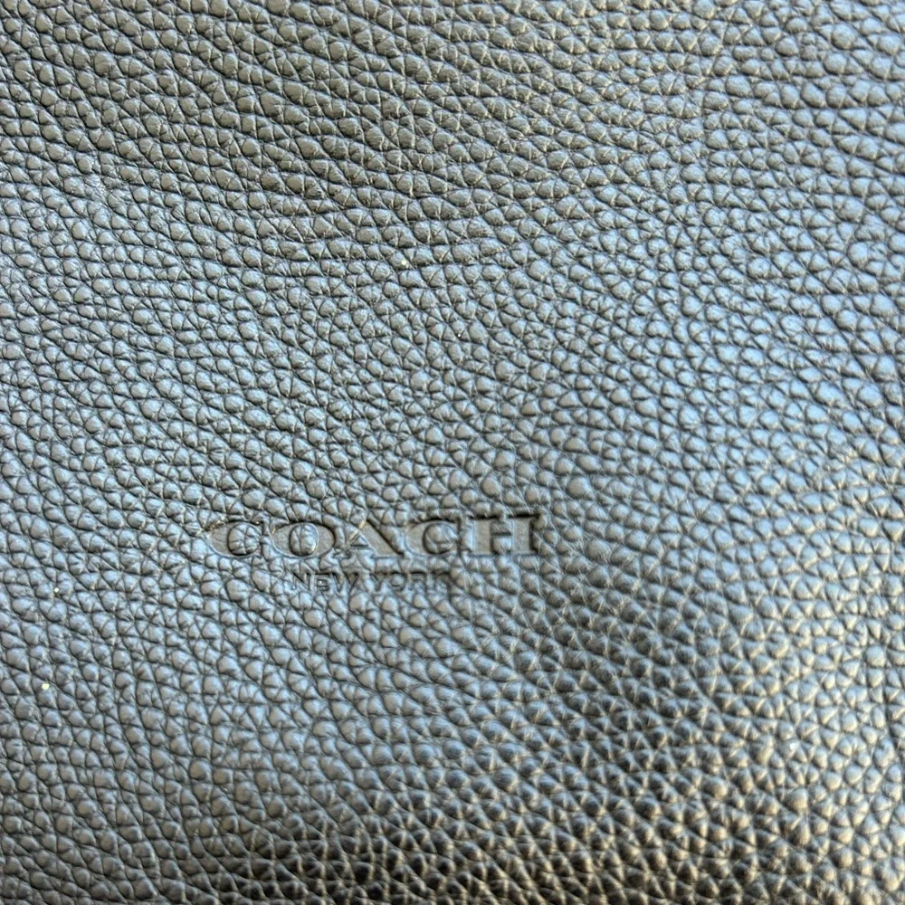 COACH black pebbled leather Metropolitan slim briefcase